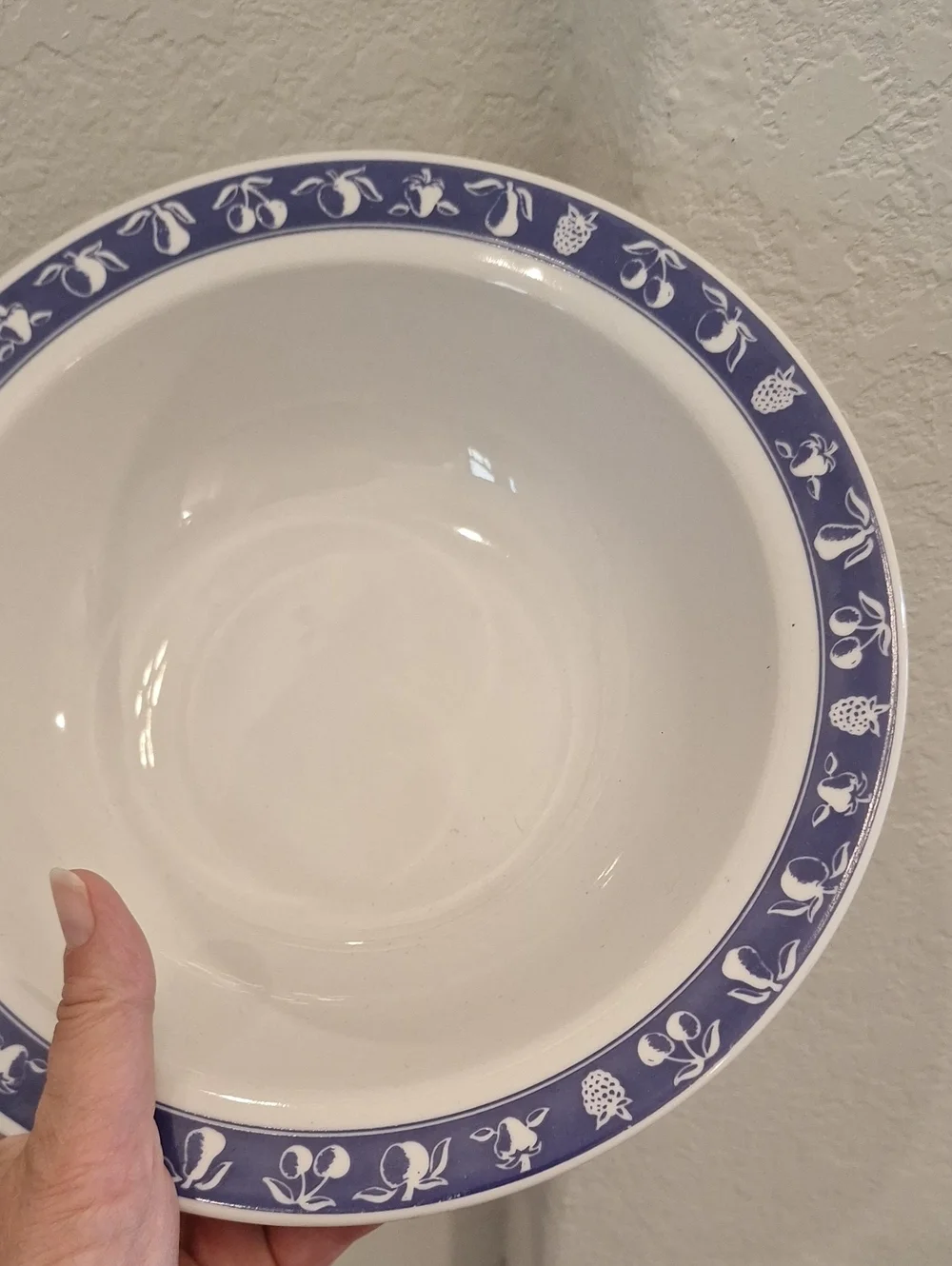 Bo Frost Dal Freddo il Buono Italian Fruit Bowl White & Blue